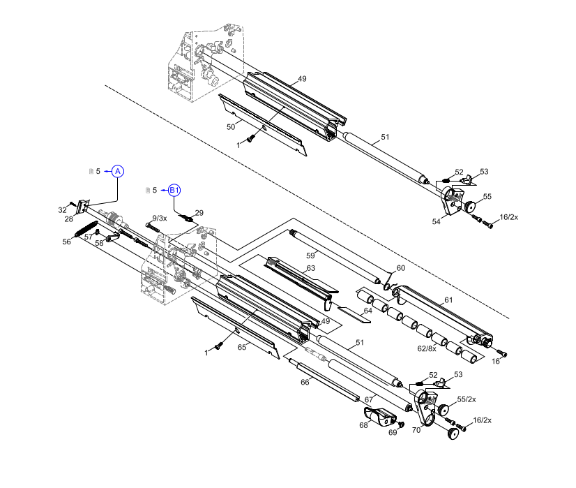 Print Roller Assembly, Label Sensor